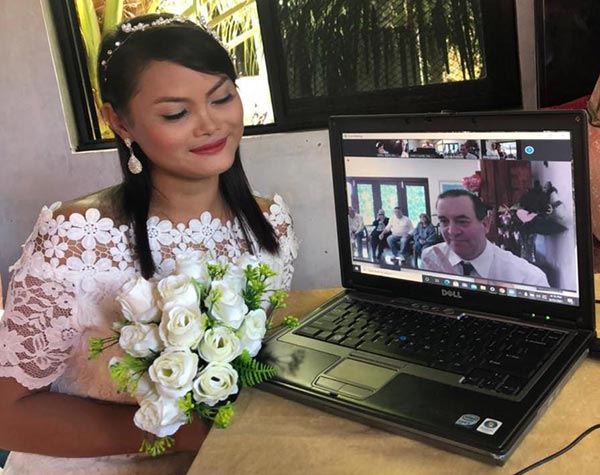 Online Wedding Australian Filipina couple